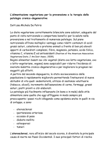 Alimentazione veg per pato cronico degenerative