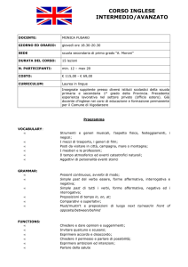 inglese intermedio avanzato