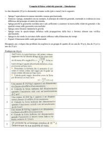 Compito di fisica: relatività generale – Simulazione Le due domande