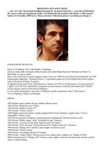 BIOGRAFIA DI PAOLO FRESU - Circolo Culturale Sardegna