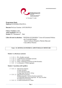 programma classe 4° sezione A articolazione SIA