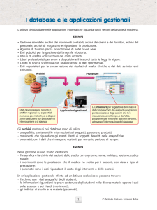 I database e le applicazioni gestionali