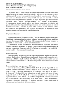 Economia politica servizi giuridici prof. Francesco Salsano