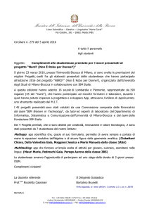 Circolare n. 279 del 5 aprile 2016