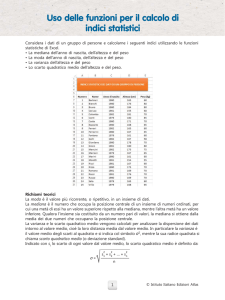 Uso delle funzioni per il calcolo di indici statistici