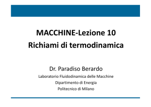MACCHINE-Lezione 10 Richiami di termodinamica