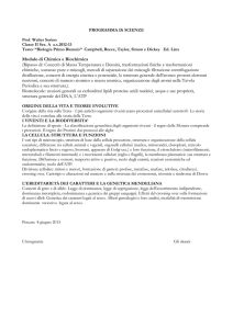 Modulo di Chimica e Biochimica (Ripasso di: Concetti di Massa