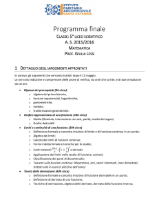 Programma finale