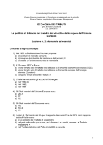 Esercizi lezione n. 2 con soluzioni