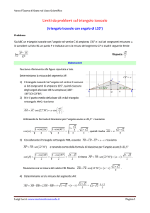 Limiti da problemi sul triangolo isoscele