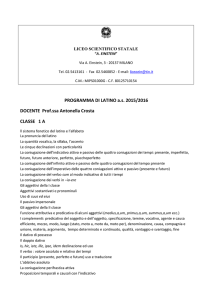 latino 1A programma - Liceo Scientifico Statale Einstein Milano