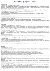 progr didattico I° media - Matematica e Scienze (corso D) – Scuola