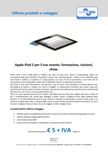 OFFERTA IPAD - noleggio a breve
