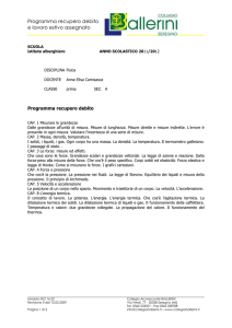 Programma recupero debito e lavoro estivo