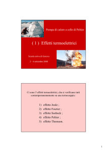 ( 1 ) Effetti termoelettrici