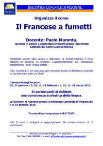 Il Francese a fumetti - Distretto Culturale di Valle Camonica