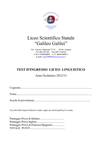 Liceo linguistico - " Galileo Galilei" Catania
