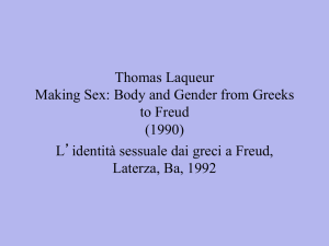 Lo sguardo medico sul genere Thomas Laqueur