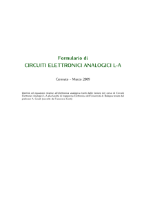 Formulario di CIRCUITI ELETTRONICI ANALOGICI LA