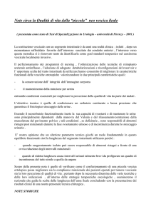 Note circa la Qualità di vita della “piccola” neo vescica ileale