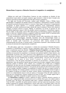 Dismorfismo Corporeo e Disturbo Ossessivo
