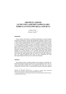 GRUPPI IN AZIONE: LE PICCOLE AZIENDE FAMIGLIA DEL NORD