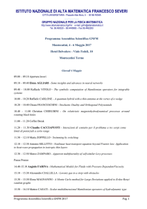 Programma Assemblea Scientifica GNFM 2017