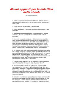 PONTECORVO Alcuni appunti per la didattica della shoah