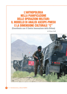 l`antropologia nella pianificazione delle operazioni militari