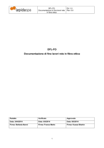 DFL-FO Documentazione di fine lavori rete in fibra ottica