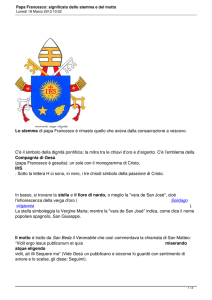 Papa Francesco: significato dello stemma e del motto