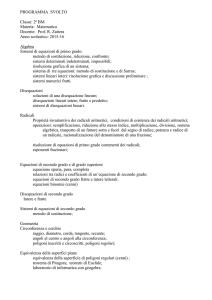 Sistemi di equazioni di primo grado