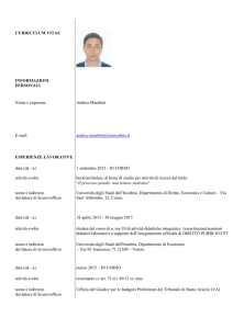 CV - Università degli Studi dell`Insubria