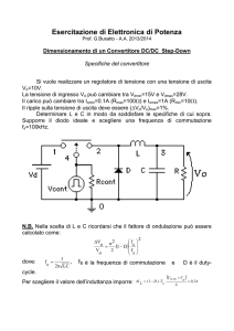 Dimensionamento e simulazione di un convertitore STEP-DOWN