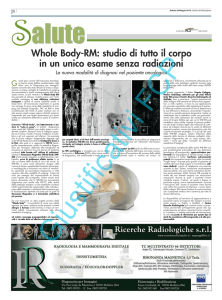 Whole Body-RM: studio di tutto il corpo in un unico esame senza