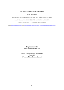 MATEMATICA - Istituto Superiore Sorgono