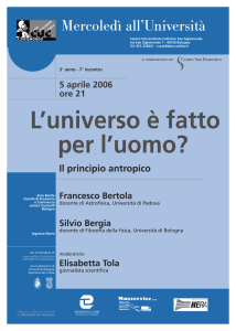 docente di Astrofisica, Università di Padova docente di Filosofia