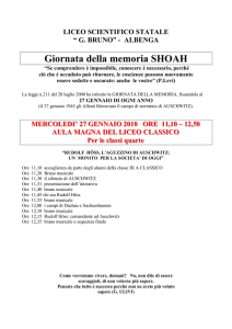 Giornata della memoria SHOAH