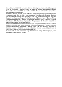 Nato a Bologna il 4/6/1956, laureato in Scienze Naturali presso l