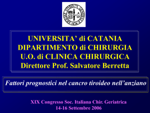 UNIVERSITA` di CATANIA DIPARTIMENTO di CHIRURGIA U.O. di