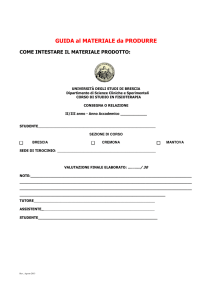 Linee guida per relazioni e consegne