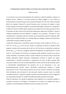 Corrosione dei materiali metallici