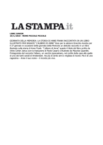 GIORNATA DELLA MEMORIA: LA STORIA DI ANNE FRANK