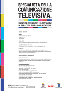SCHEDA TECNICA Durata Formazione in aula : 350 ore Stage: 250