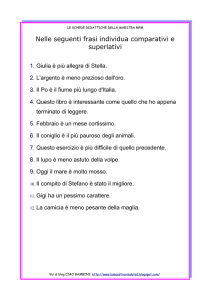 Nelle seguenti frasi individua comparativi e superlativi