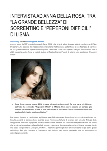INTERVISTA AD ANNA DELLA ROSA, TRA “LA GRANDE