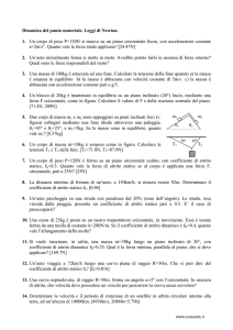 Dinamica del punto materiale. Leggi di Newton. 1. Un corpo di peso