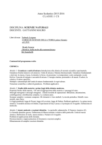 SCIENZE NATURALI DOCENTE: GATTANINI MAURO