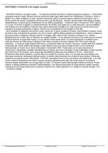 ANTONIO VIVALDI e le origini lucane