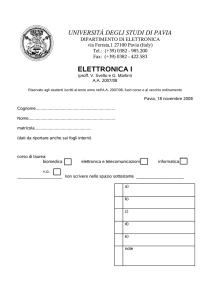 elettronica i - Università degli studi di Pavia